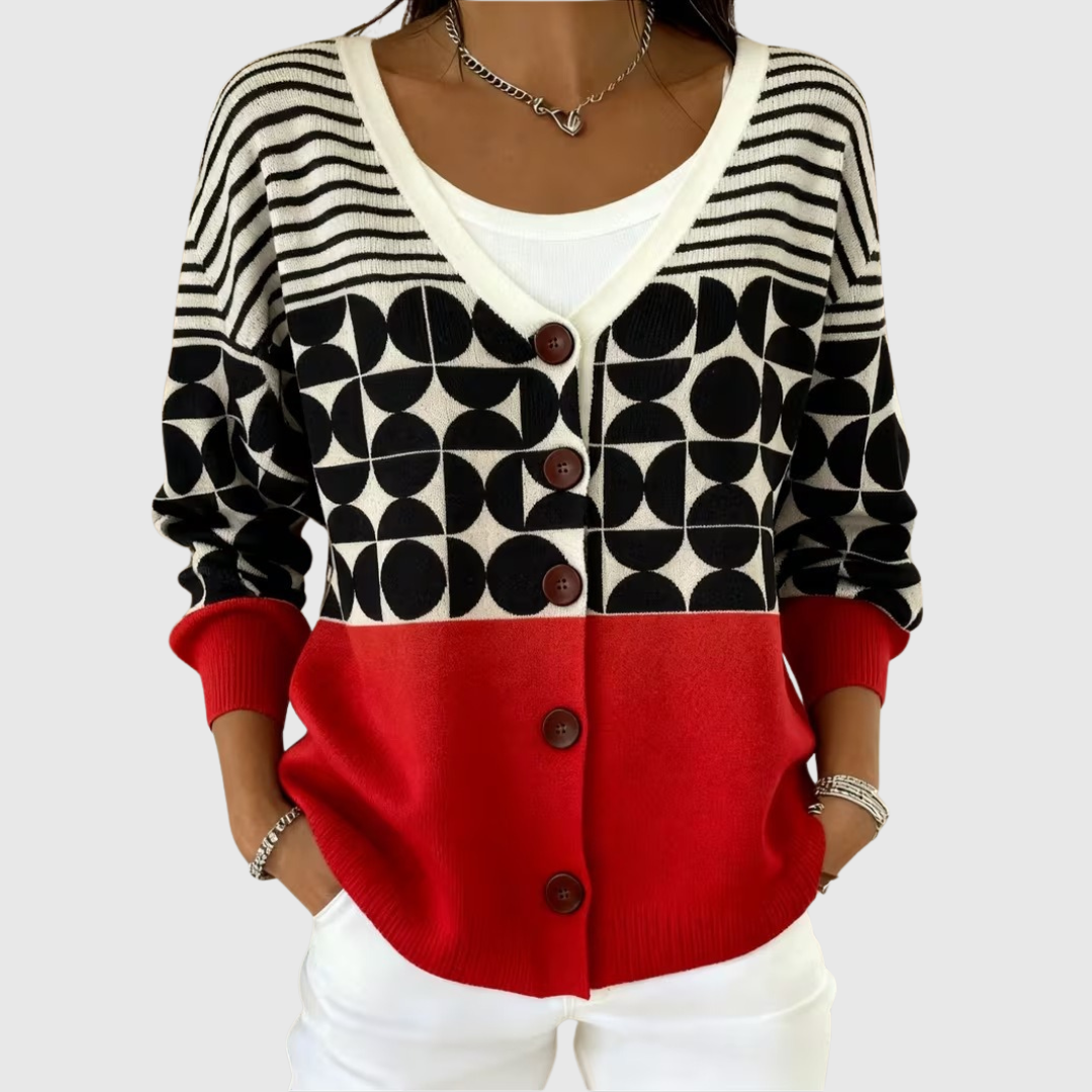 Saar | Comfortabele geknoopte gebreide cardigan