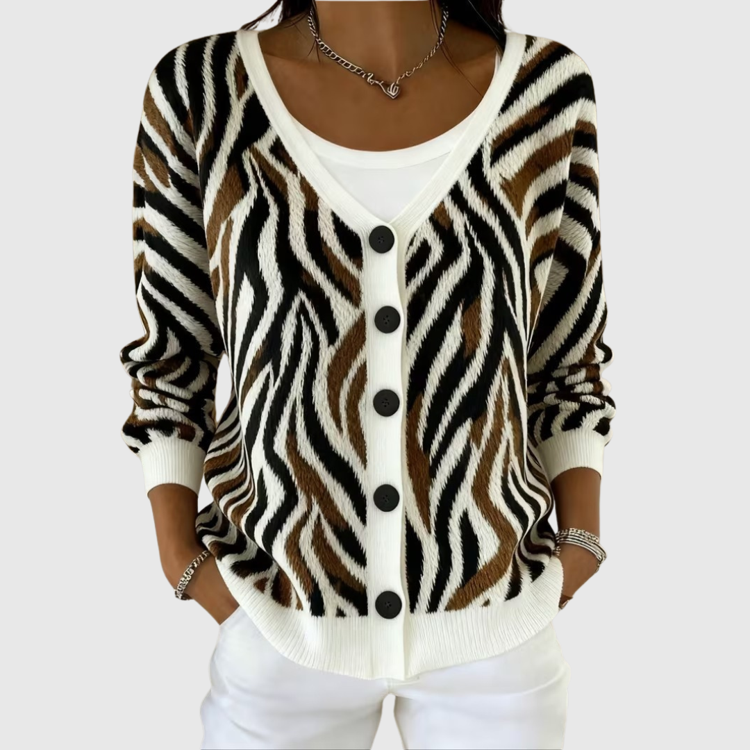 Nellie | Comfortabele geknoopte gebreide cardigan