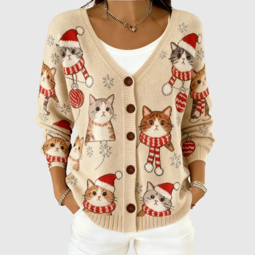 Coby | Comfortabele geknoopte gebreide cardigan