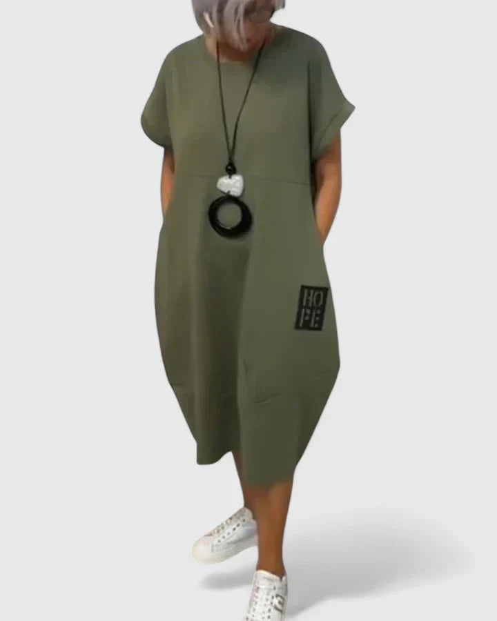Moniek | Comfortabele Midi Jurk