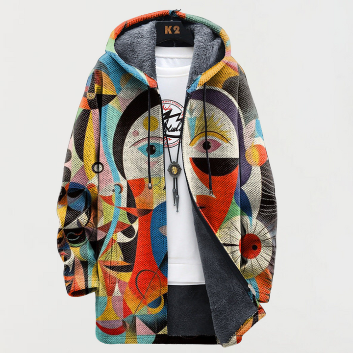 Nathalie | Jas met abstract patroon