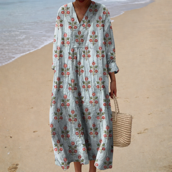 Chloé - Flatterende Gedrukte Zomerjurk