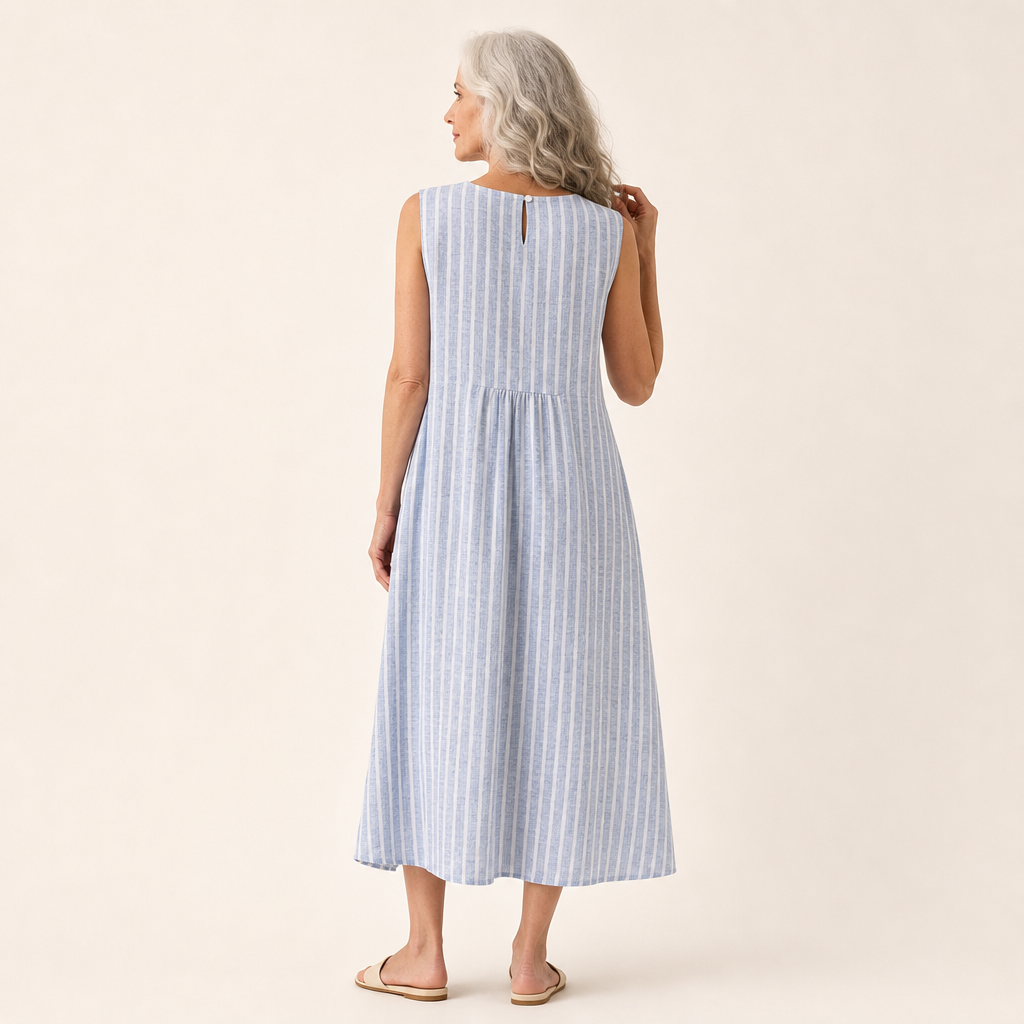 Roze - Comfortabele Zomerjurk Zonder Mouwen
