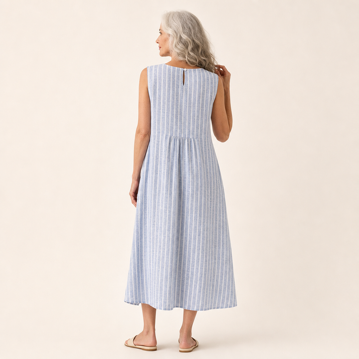 Roze - Comfortabele Zomerjurk Zonder Mouwen