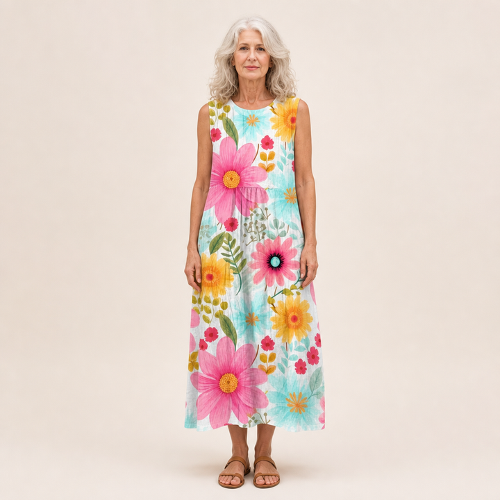 Manon - Comfortabele Zomerjurk zonder Mouwen