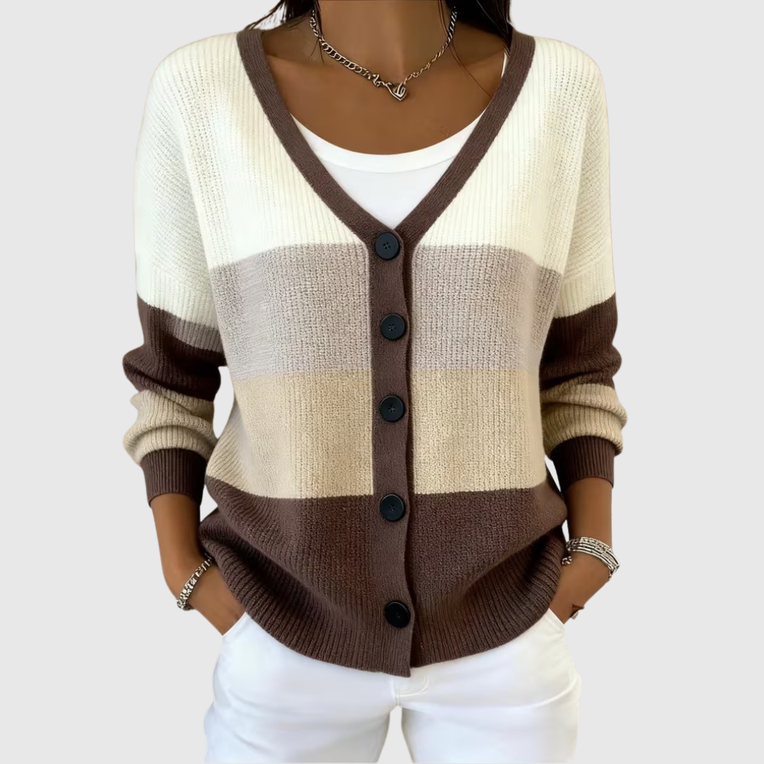 Francina | Comfortabele gebreide cardigan met knopen