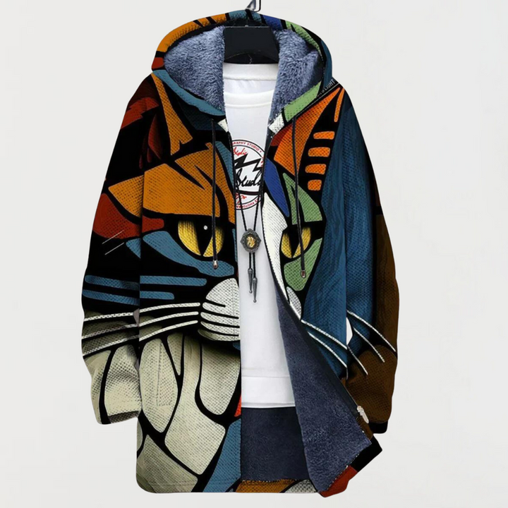 Marije | Jas met abstract kattenmotief