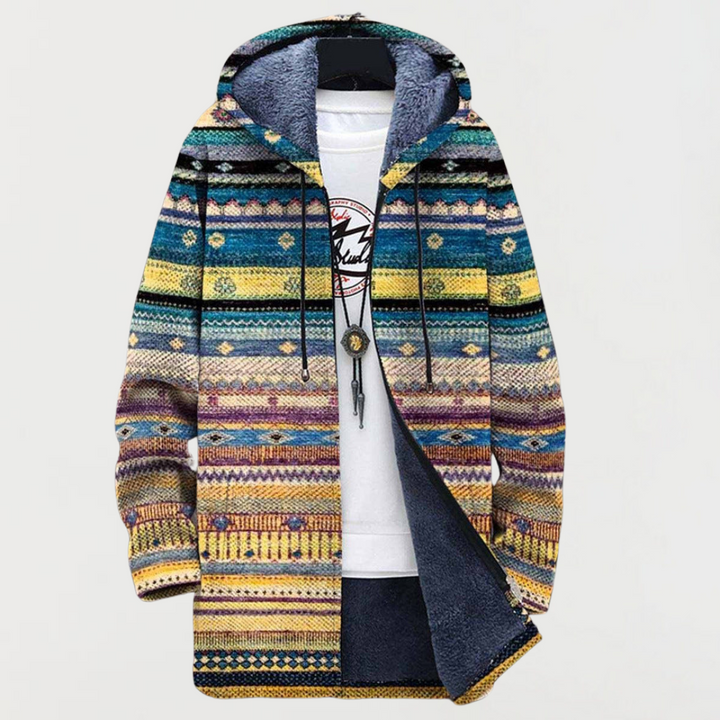 Ellen | Jas met franjes met tribal patroon