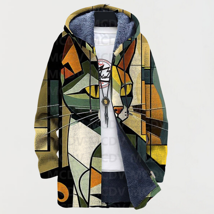 Floor | Jas met geometrisch kattenpatroon