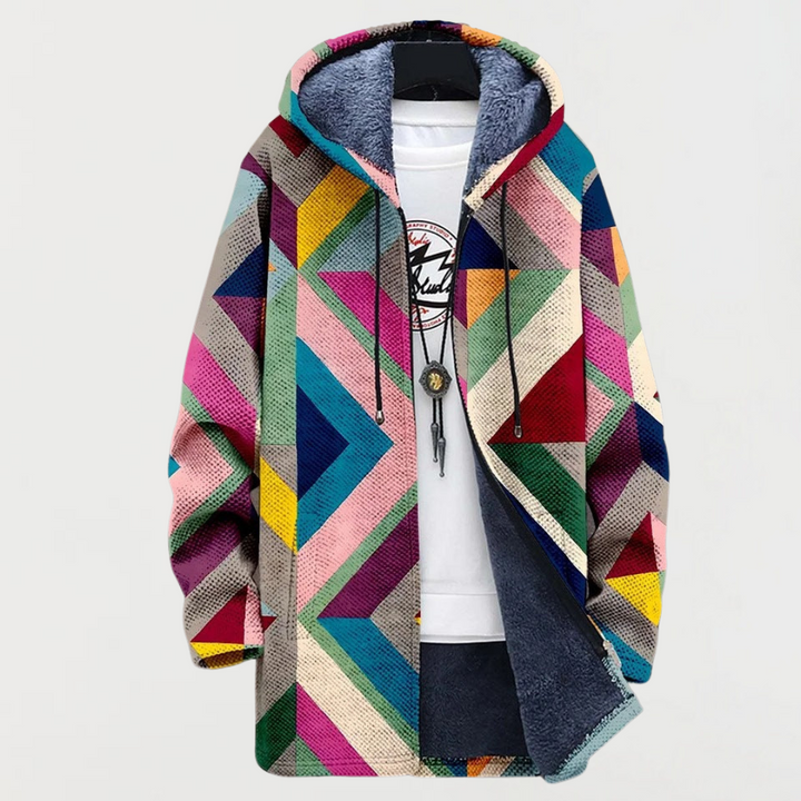 Astrid | Jas met artistiek geometrisch patroon