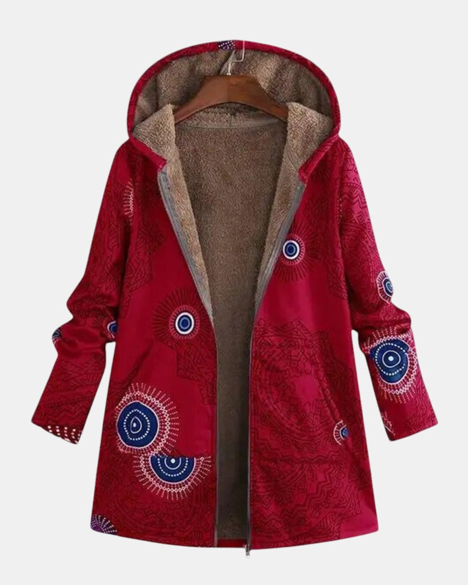 Bregje | Sherpa-jas met tribal patroon